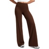 image:imageCRZ YOGA Softretch Wide Leg Pants 283032  No Front Seam Ultimate Comfort Next to Skin Yoga Casual High Waisted for WomenLava Brown