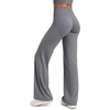 image:imageCRZ YOGA Softretch Wide Leg Pants 283032  No Front Seam Ultimate Comfort Next to Skin Yoga Casual High Waisted for WomenSolar Grey