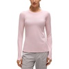image:imageCRZ YOGA UPF 50 Long Sleeve Sun Shirt  Hiking Light and Sun Protection Classic Fit Hip Length Thumbholes Crewneck Tops for WomenStrawberry Pink