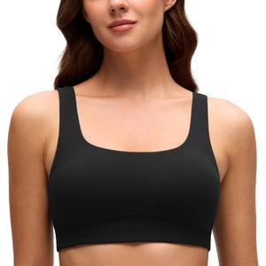 image:imageCRZ YOGA Butterluxe U Neck Sports Bras  Light Support Removable Pads Yoga Extremely Soft UShaped Back for WomenBlack