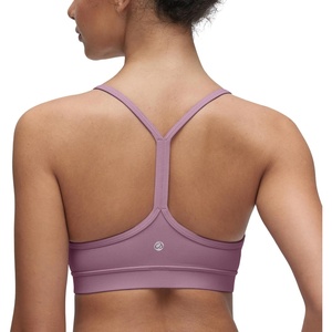image:imageCRZ YOGA Butterluxe Y Back Sports Bras  Light Support Removable Pads Yoga Extremely Soft Scoop Neck Spaghetti Strap for WomenLight Lavender