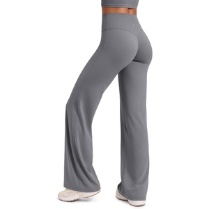 image:imageCRZ YOGA Softretch Wide Leg Pants 283032  No Front Seam Ultimate Comfort Next to Skin Yoga Casual High Waisted for WomenSolar Grey