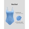 image:imageCRZ YOGA Nexfeel Scoop Neck One Piece Swimsuit  Double Layer Non Padded Buttery Soft Medium Bum Coverage Tummy Control U Back Swim Bathing Suit for WomenParty Blue