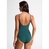 image:imageCRZ YOGA Nexfeel Scoop Neck One Piece Swimsuit  Double Layer Non Padded Buttery Soft Medium Bum Coverage Tummy Control U Back Swim Bathing Suit for WomenForest Green
