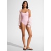 image:imageCRZ YOGA Nexfeel Scoop Neck One Piece Swimsuit  Double Layer Non Padded Buttery Soft Medium Bum Coverage Tummy Control U Back Swim Bathing Suit for WomenPink Peony