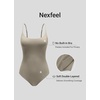 image:imageCRZ YOGA Nexfeel Scoop Neck One Piece Swimsuit  Double Layer Non Padded Buttery Soft Medium Bum Coverage Tummy Control U Back Swim Bathing Suit for WomenWarm Ash Grey