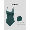image:imageCRZ YOGA Nexfeel Scoop Neck One Piece Swimsuit  Double Layer Non Padded Buttery Soft Medium Bum Coverage Tummy Control U Back Swim Bathing Suit for WomenForest Green