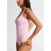 image:imageCRZ YOGA Nexfeel Scoop Neck One Piece Swimsuit  Double Layer Non Padded Buttery Soft Medium Bum Coverage Tummy Control U Back Swim Bathing Suit for WomenPink Peony